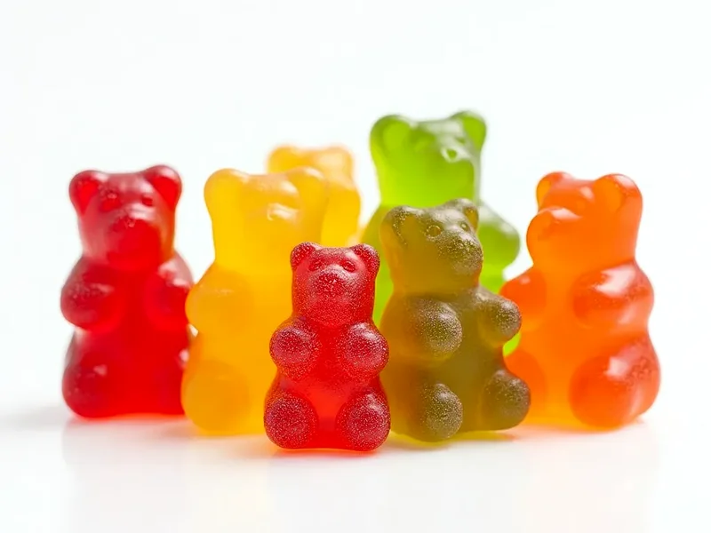 Delicious gummy bears in assorted colors